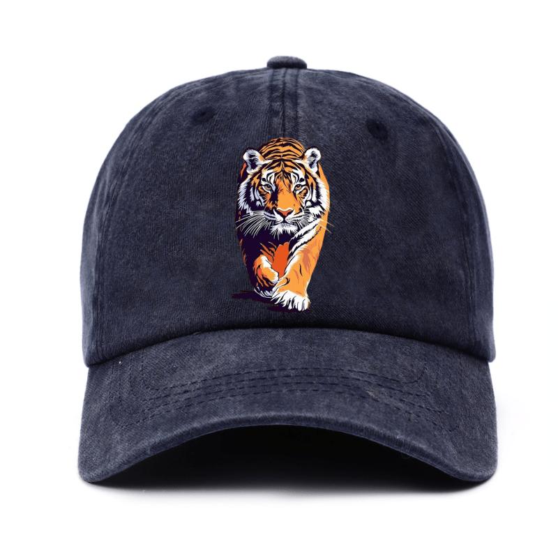 Adjustable Sunshade Baseball Cap for Men with a Fashionable Tiger Pattern PrintAppropriate for Any Season