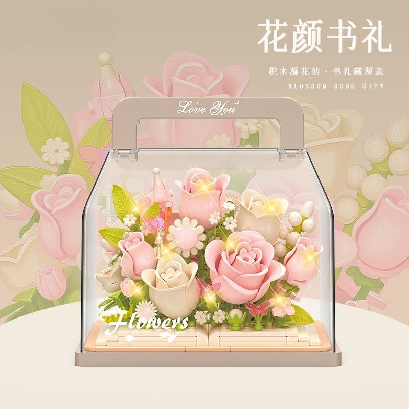 

Eternal Flower Plant Series Construction Blocks Model Kit Plant Assembly Plaything For Kids For Creative Craft