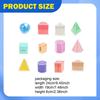 12 Pieces Geometric Shapes Solids Ages 7+ Shape Puzzles Brain Teaser Toys Building Blocks
