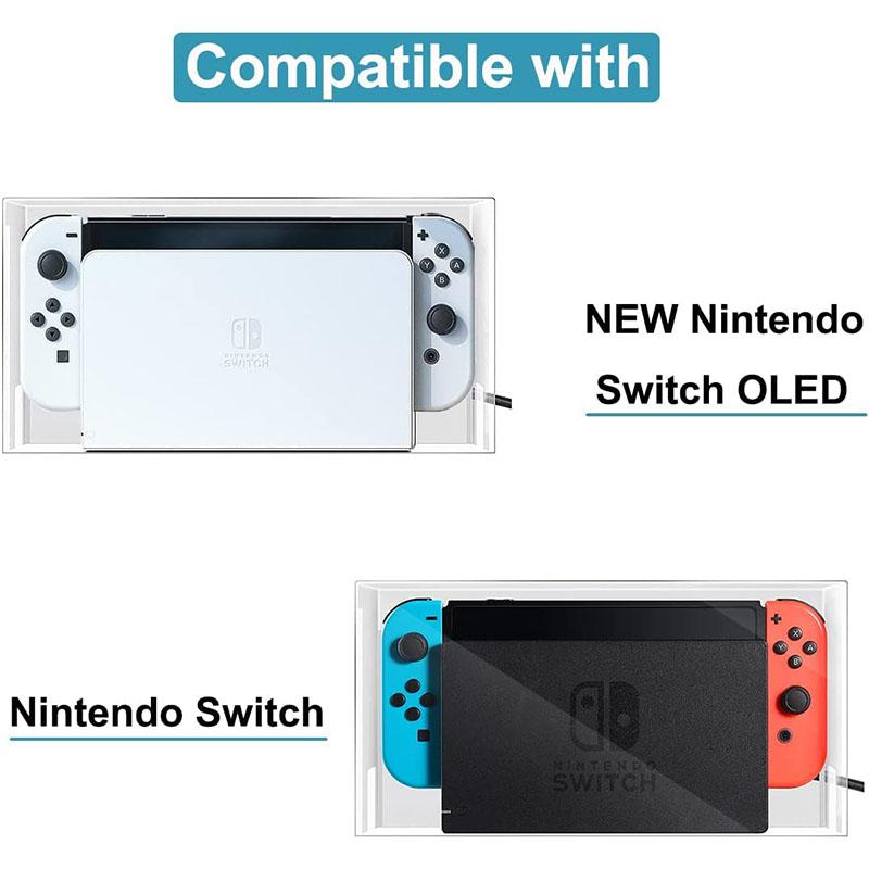 Acryl-Staubschutzhülle für Nintendo Switch/OLED-Spielkonsolen-Dock, Schutzhülle