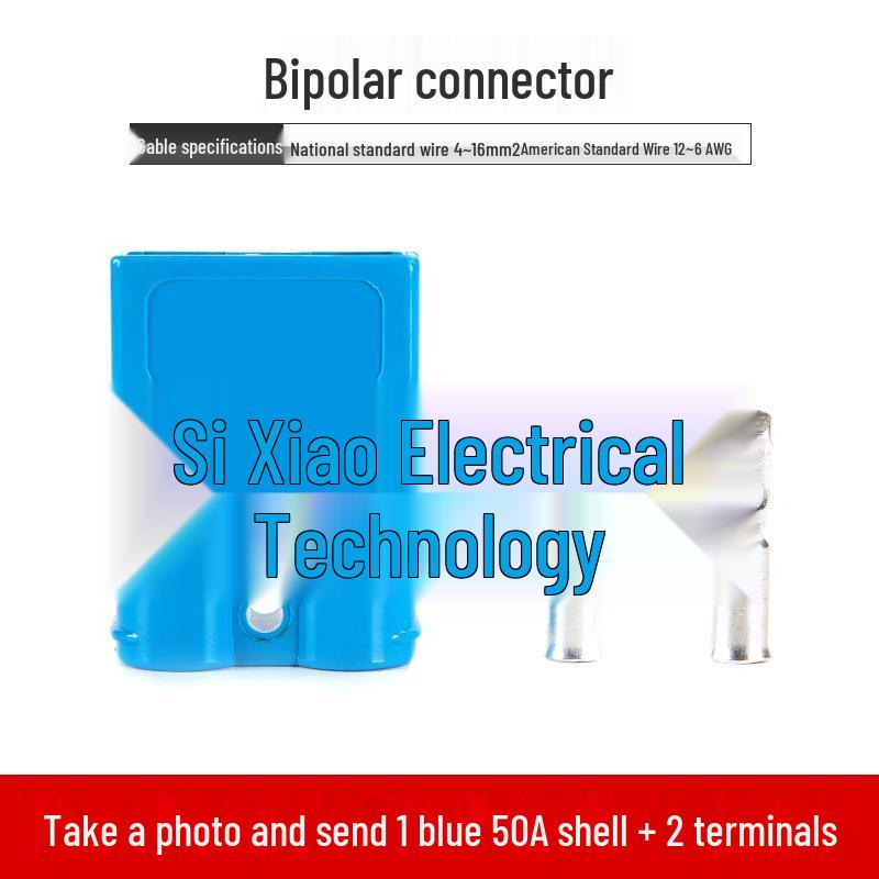 Anderson Electric Forklift Battery Charging Connector Plug for 50A, 80A, 120A, 175A, and 350A.