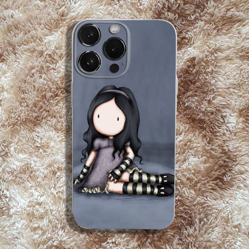 

Cute S-Santoro G-Gorjuss Phone Case For iPhone 17,16,15,14,13,12,11 Pro,Max,Plus,X,XS,XR,SE4,E Mini Transparent Soft Cover iPhone15