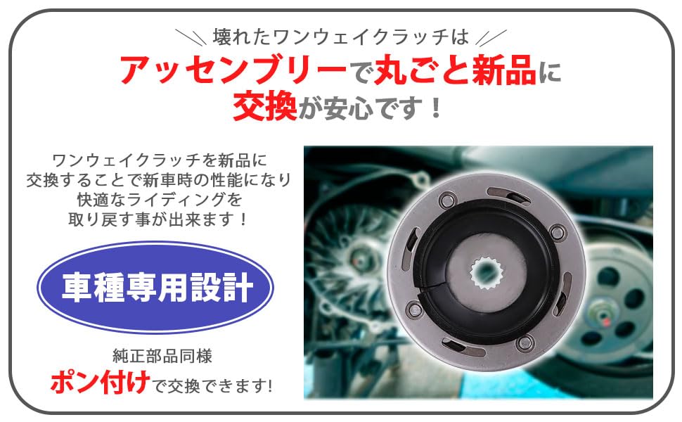 Unité d'embrayage de démarrage pour Yamaha Cygnus X125 SE12J SE44J YW125 YW125X Remplacement authentique Moto BWS125 Réparation Aftermarket Unidirectionnel BW'S125 SEA6J.