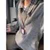 Men's American Style Long Sleeve Knit Hoodie - Versatile Plus Size Autumn Layer