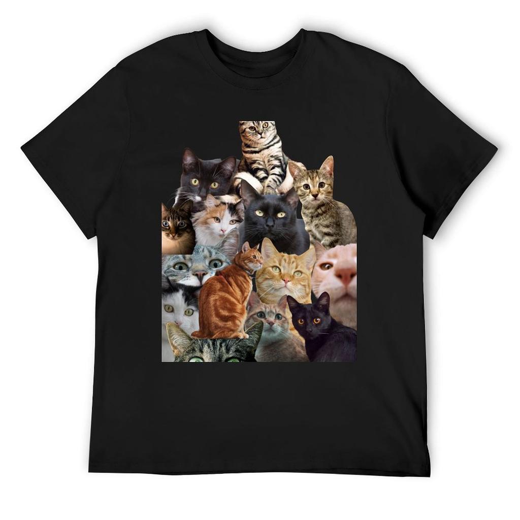 Cat Pattern T-Shirt anime stuff hippie clothes basketball graphic tees street wear vintage t shirt men