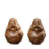 Green Sandalwood Wealth Ornament Handheld Wood Carving Yuanbao Accessories
