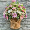 Front Door Hanging Basket Wreath Welcome Sign Floral Arrangement Artificial Flowers For Festival Courtyard Seasonal