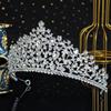 Full Diamond Crystal Princess Crown Luxury Queen's Crown Headdress Hair Accessories Birthday Party Girl Headpieces