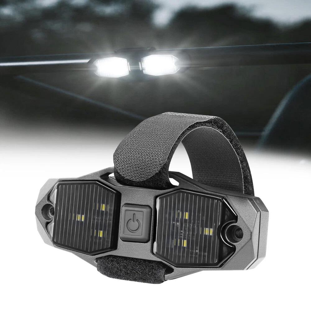 For Can Am Maverick X3 Max R 2017-2025 UTV LED Interior Dome Light 12V Universal Roll Bar Mount Map Light Courtesy Light