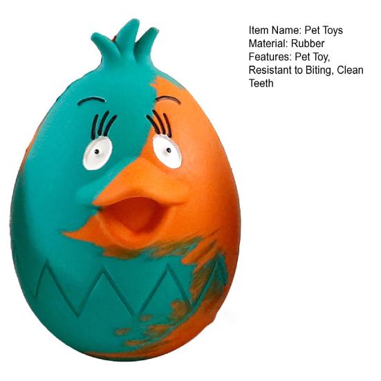 Pet Toy Built-in Airbag Sound Effect Chewing Toy with Bird Design Elastic Rubber Interactive Toy for Dogs