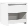 Nightstand White 40x30x39 Cm Engineered Wood