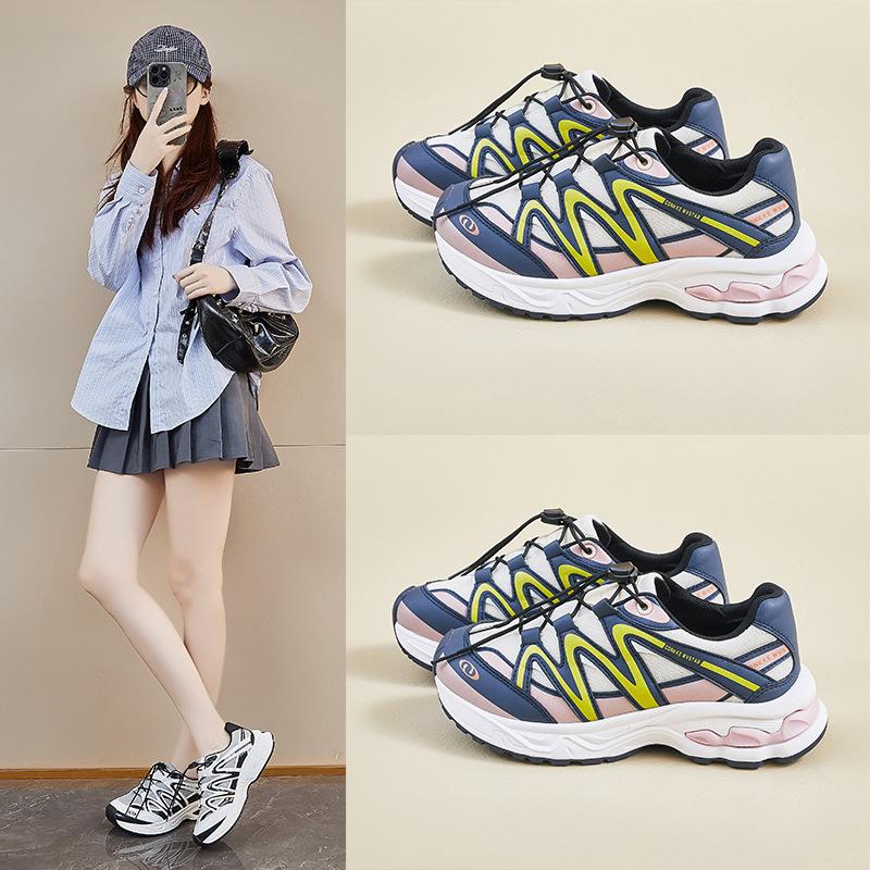 Ins New Dad Shoes Women's Autumn Student Sports Running Leisure Street Shooting Thick Sole Height Increase Y