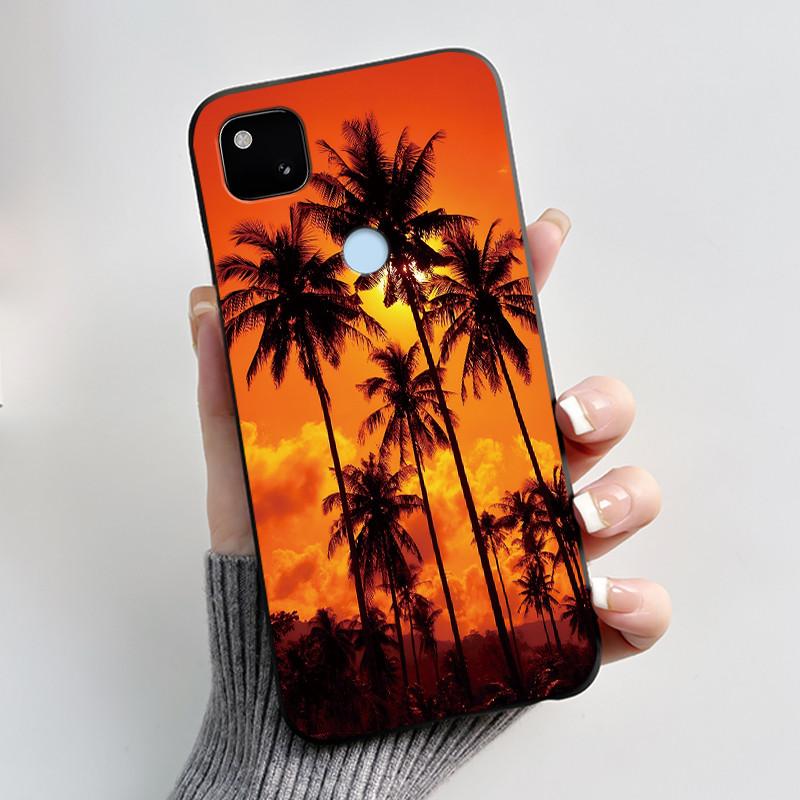 For Google Pixel 4a 4G Case Luxury Cute Love Rabbit Funny Soft Black Matte TPU Silicone Back Protective Cover Slim Thin Casing