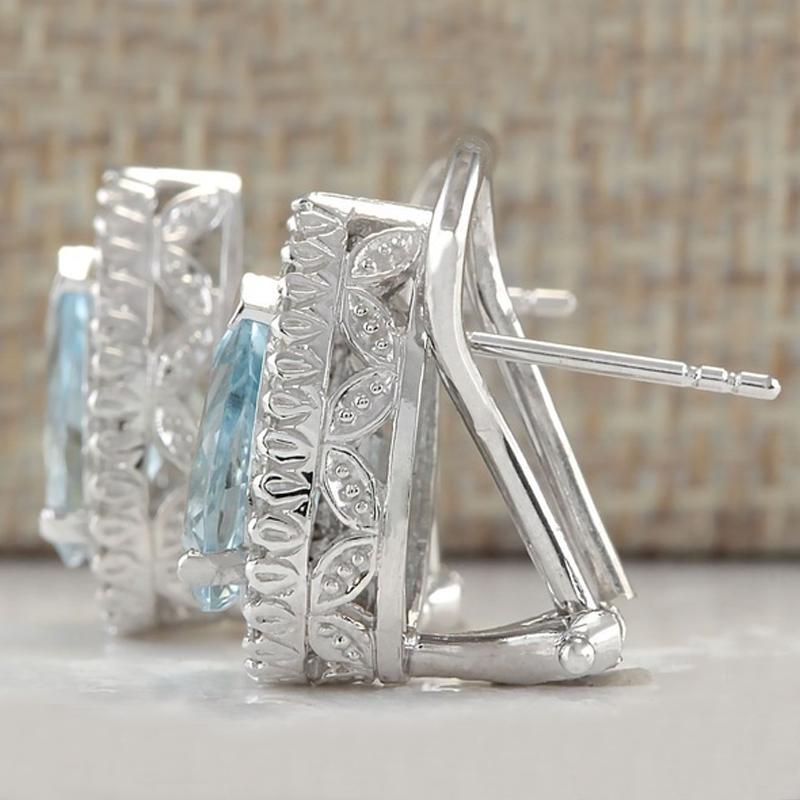 Fashionable Silvery Color Oval Artificial White Stone Earrings For Women Perfect Ear Jewelry For Party Gift