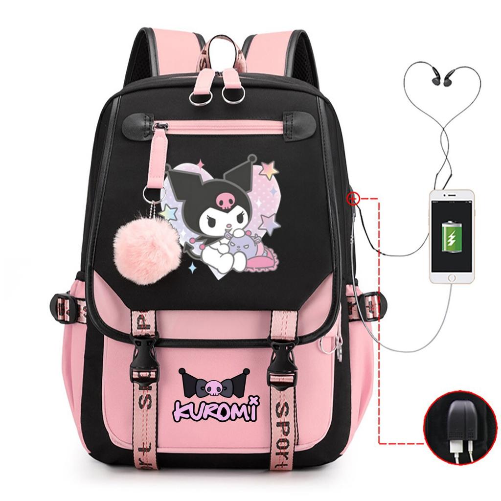 Universal Schoolbag Animation Cartoon Popularity Peripheral Printing Student Casual Backpack Multi-Function With Usb
