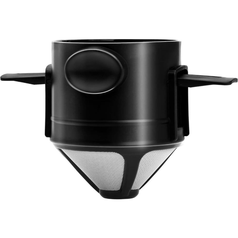 

Portable Pour Over Coffee Maker 1-2 Cup, Stainless Steel Portable Coffee Filter, Reusable Mug Coffee Dripper Filter for Home