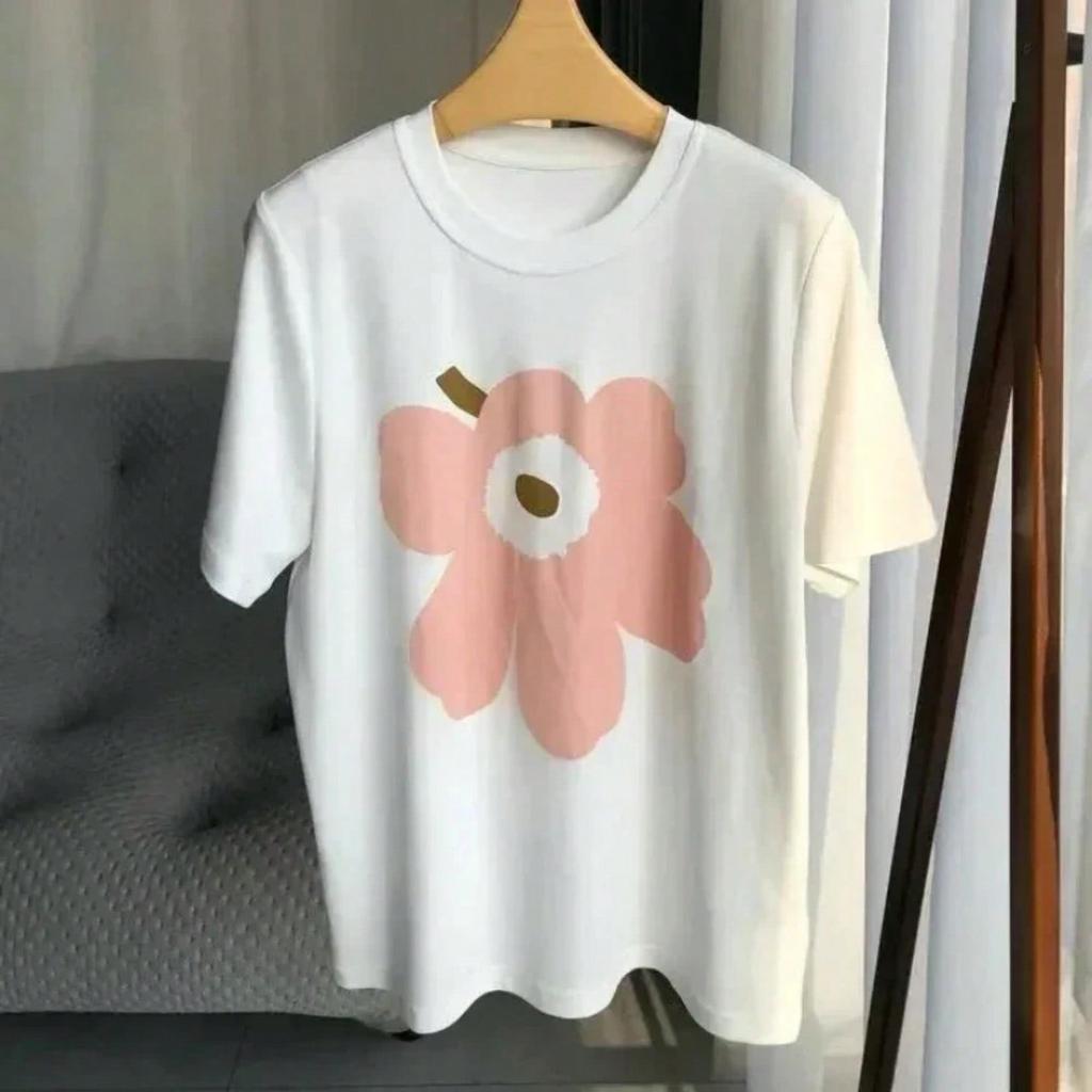 Summer Unisex T Shirts A Flower Print T-Shirt Graphic Unisex Brand Clothes High Quality Tshirt Fashion Casual Top Tees