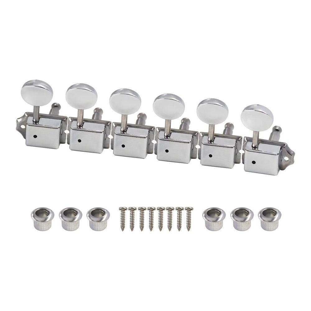 1Set 6-in-Line Guitar String Knob 6 Right 6R Combination Tool Tuning Key Pegs  for ST/TL Style