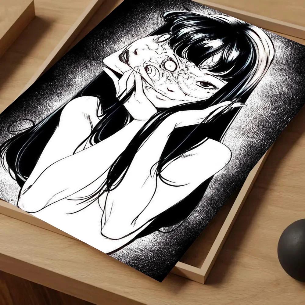 1 szt. Japoński Horrorowy Komiks z lat 80. Tomie Figurka Plakat Samoprzylepna Sztuka Wodoodporny Papier Naklejka Dekoracja Ściany