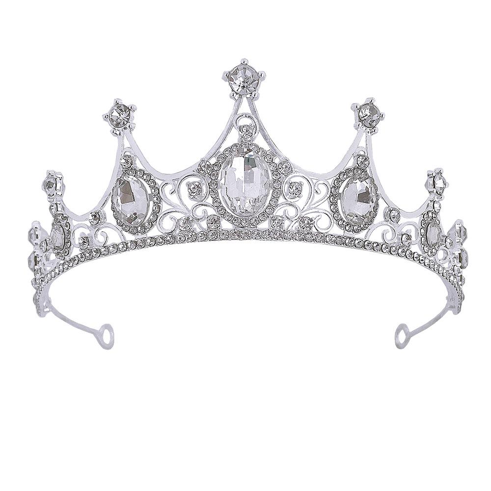 Brautkrone im koreanischen Stil Kristall Diamant Hochzeitsdiadem Geburtstagsdiadem Haarschmuck Kinderkrone Auftrittskopf