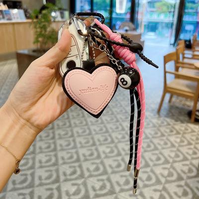 Portachiavi in Pelle a Forma di Cuore Rosa Personalizzato Ciondolo per Borsa da Uomo e da Donna Portachiavi Squisito