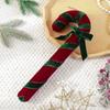 Velvet Candy Cane Christmas Tree Ornament
