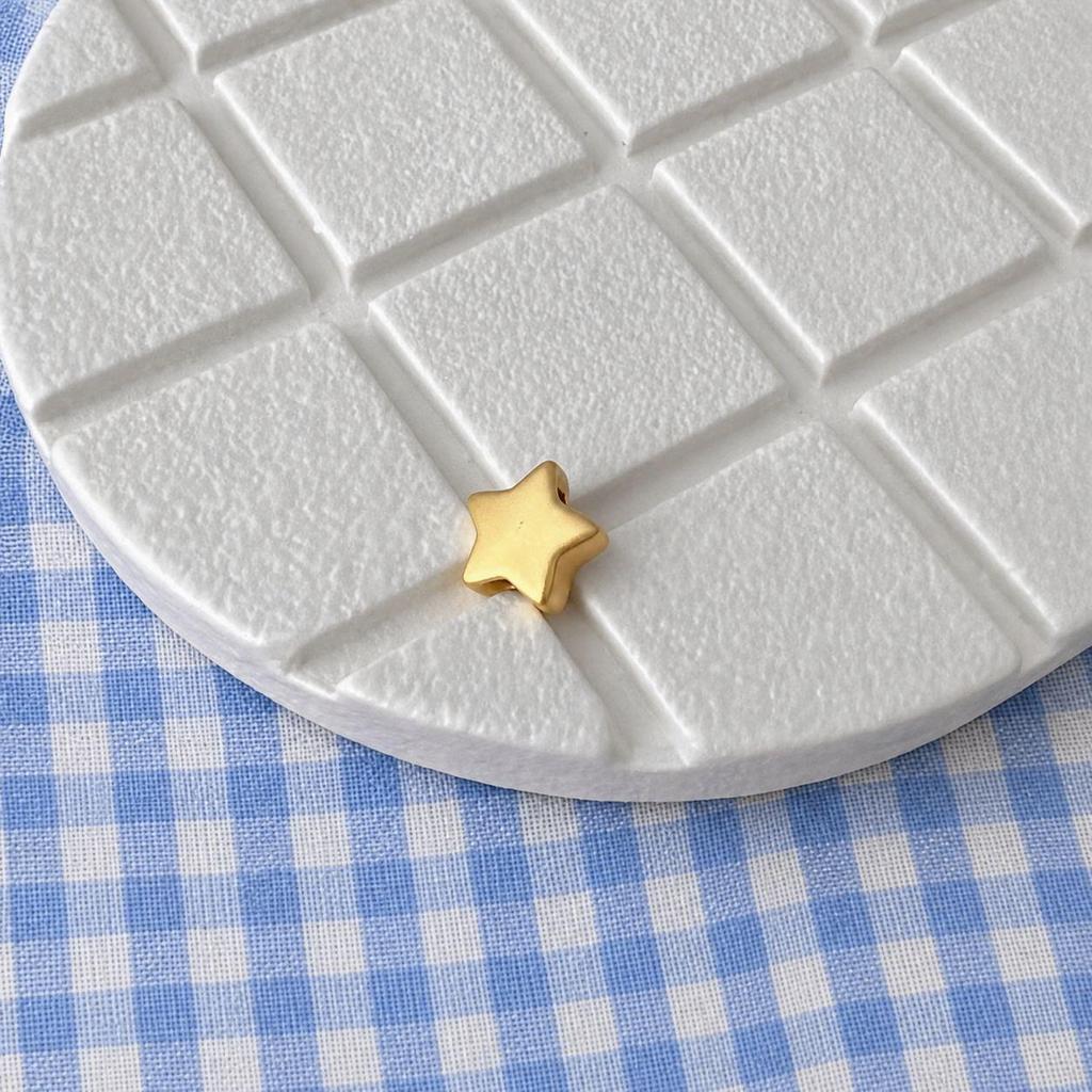 Sterling Silver & Imitation Gold Lotus Bow Star Spacer Beads for Baby Rope Weaving