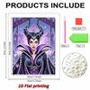 Handmade Maleficent Series Pearl Effect Frameless Art | Dark Castle & Curved Horn Cool Atmospheric Wall Art for Modern Living Room Home Decor