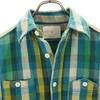 marka made in Japan Check Pattern Long sleeve Flannel shirt 1 Blue green Women Used