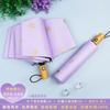 Women's Folding Umbrella for Both Sunny and Rainy Weather, with Heart Print, Fully Automatic, Thickened, Sun Protection, Uv Protection, Sunshade