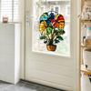 Creative Painted Turtle-back Leaf Potted Plants Balcony Glass Windows Home Beautification and Decoration Static Electricity Window Stickers