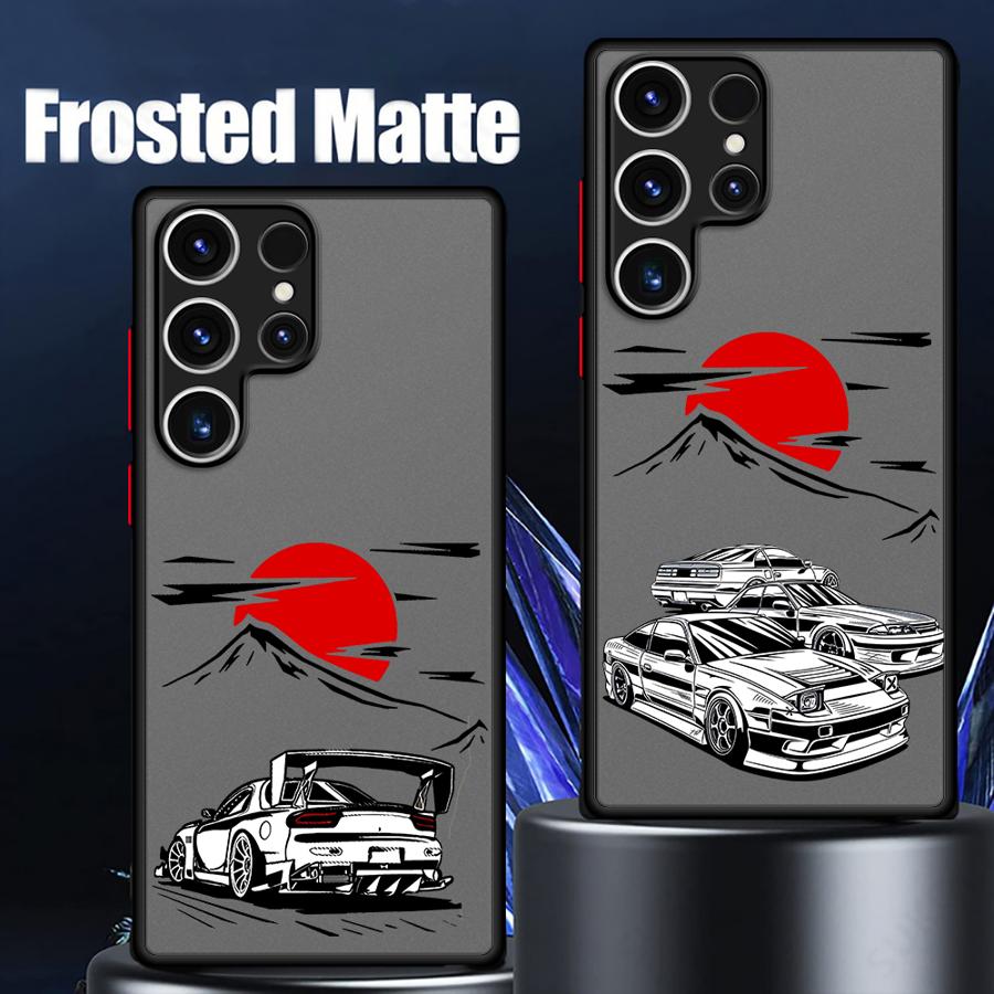 Soft Cover Case for Samsung Galaxy S22 Plus S8 S9 S24 S25 S23 Ultra Note 20 10 S21 FE S20 Japanese Drift Car