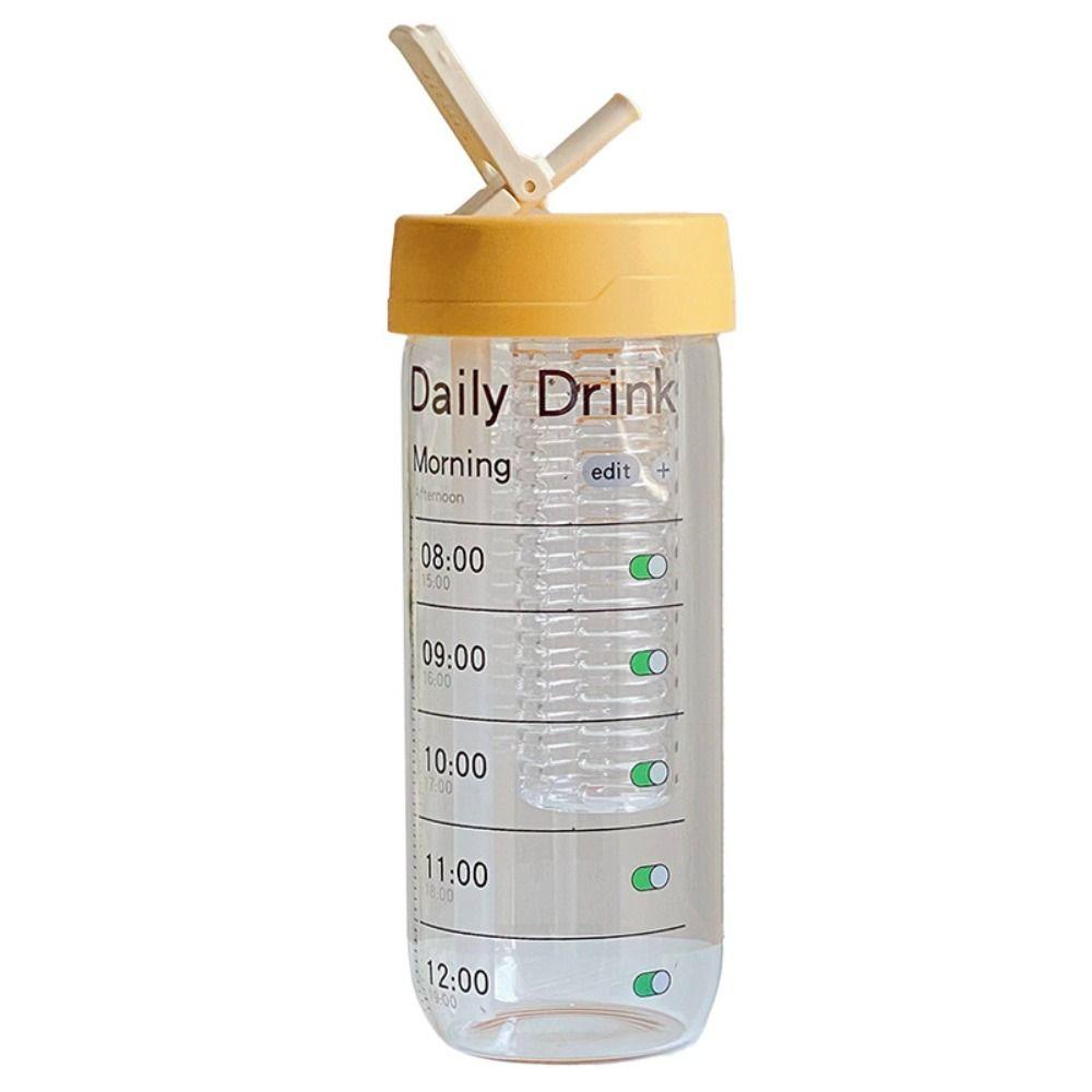 Alarm Clock Alarm Clock Straw Cup Large Capacity Outdoor Glass Straw Cup  Primary School Students