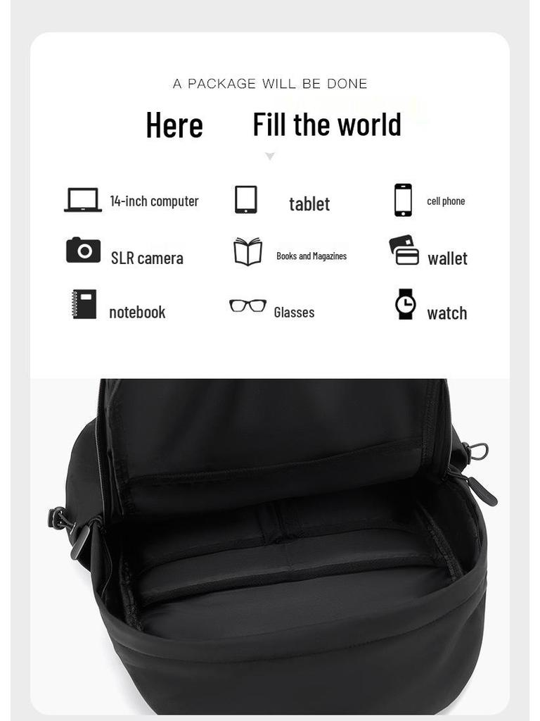 Wasserdichter Laptop-Rucksack mit großer Kapazität für Studenten und Geschäftsreisen