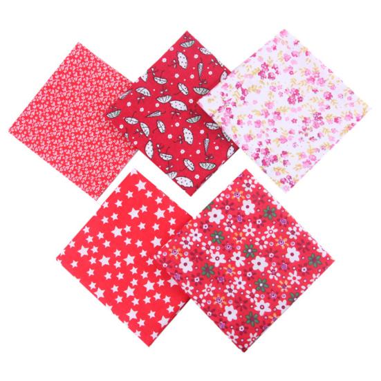 5Pcs 50cmx50cm Mixed Color Floral Print DIY Patchwork Sewing Quilting Cloth