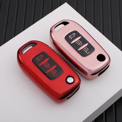 Car Flip Key Case Cover Keychain Protector for Renault Kadjar Captur Megane Sandero Stepway Logan Clio 5 Arkana 2020 2021