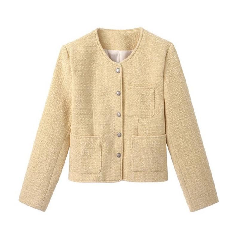 Französisch lila kleine duftende jacke frauen herbst neue retro high-end-lange ärmeln lose apricot top