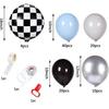 94 Racing Balloon Wreath Kit Decorative Racing Theme Party Supplies Plaid Aluminum Foil Balloon Decorative Gas
