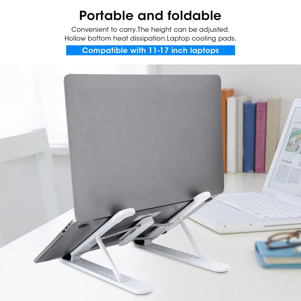 Notebook Stand MultiPosition Foldable Bracket 1117in Laptop Cooling Support Base Lift Riser(Black )