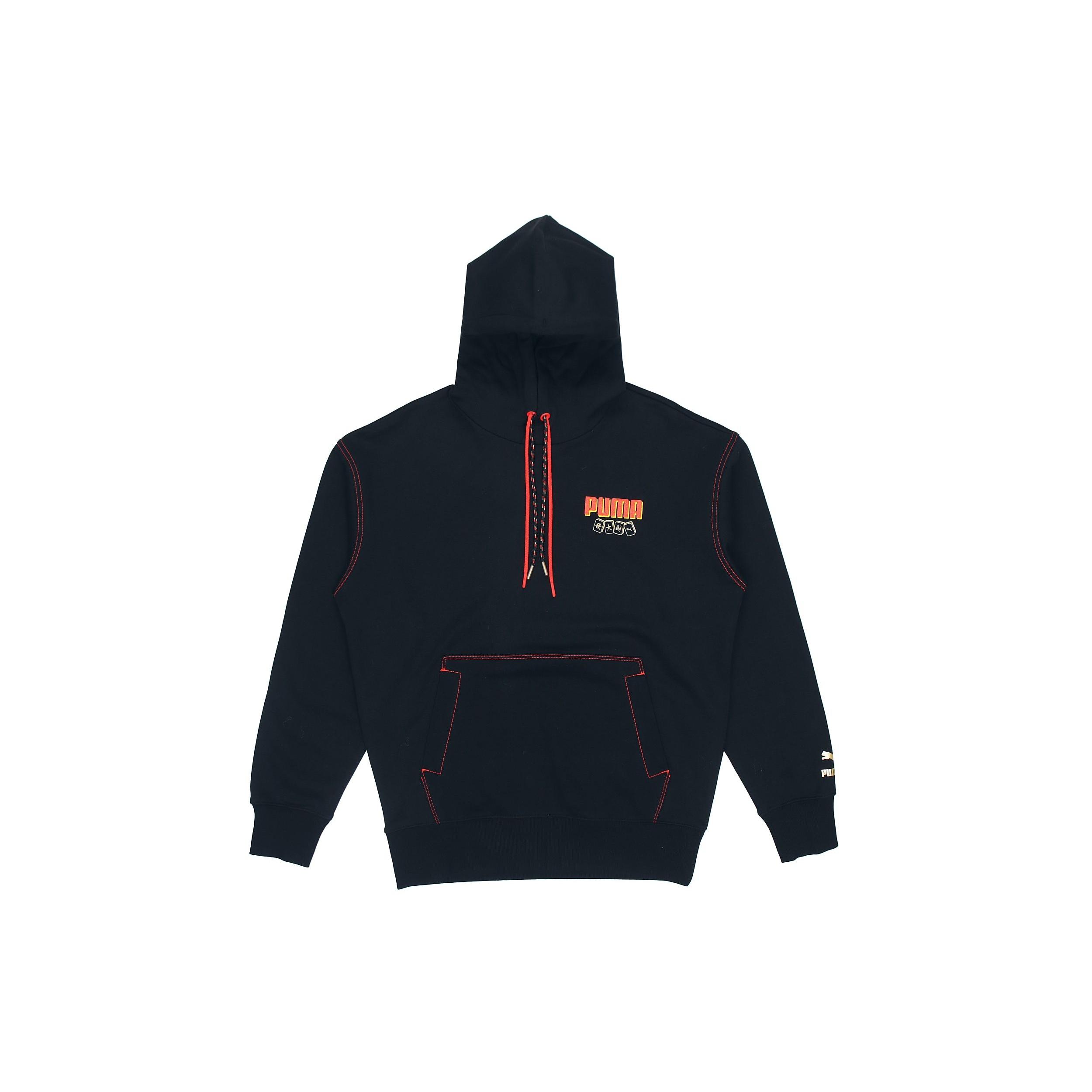 PUMA YOTOX Hoodie Black Pink Green Men s 531295-01 M