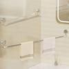 Wall-mounted Suction Cup Towel Rack Rotated Telescopic Towel Bar Towel Holder Hanging Pole
