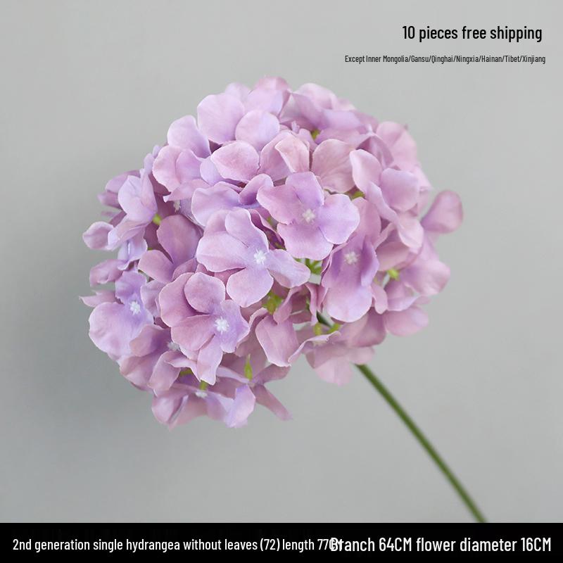 Purple Floral Wedding Arrangement - Silk Hydrangea, Rose, Bamboo Leaves & Grass for Flower Arches