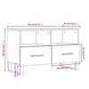 VidaXL TV Stand White 80x36x50 Cm Engineered Wood 828996