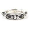 Great CHROME HEARTS Ring Cross Band Ring Silver 925 Mens Used