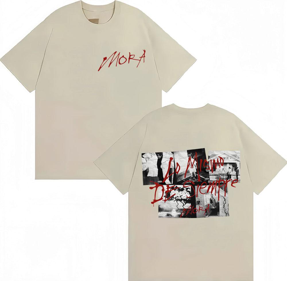 Mora Rapper T-Shirt Forever 2025 Tour, Oversized T-Shirt Retro Men's and Women's Short Sleeves Cotton Comfortable Short Sleeves