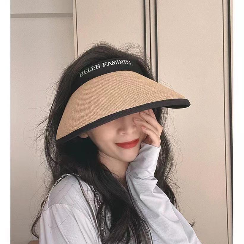 

Женская солнцезащитная шляпа в корейском стиле - Дизайн с открытым верхом для лета на открытом воздухе One Size