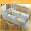 Elegant Ins Style Tablecloth In Striped Grey And Brown For Modern Dining Decor