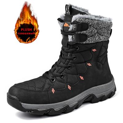 Marque hiver hommes bottes chaudes hommes bottes de neige de haute qualité en cuir imperméable hommes baskets en plein air hommes bottes de randonnée chaussures de travail
