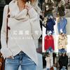 Women's 2018 Autumn Winter Knitwear: Round Neck Backless Cross Sweater for Office Commuting
