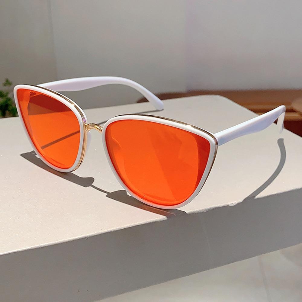 Casual Vintage Cat Eye Sunglasses Coated UV400 Sun Glasses Trendy Gradient Lens Protective Eyewear for Women & Men